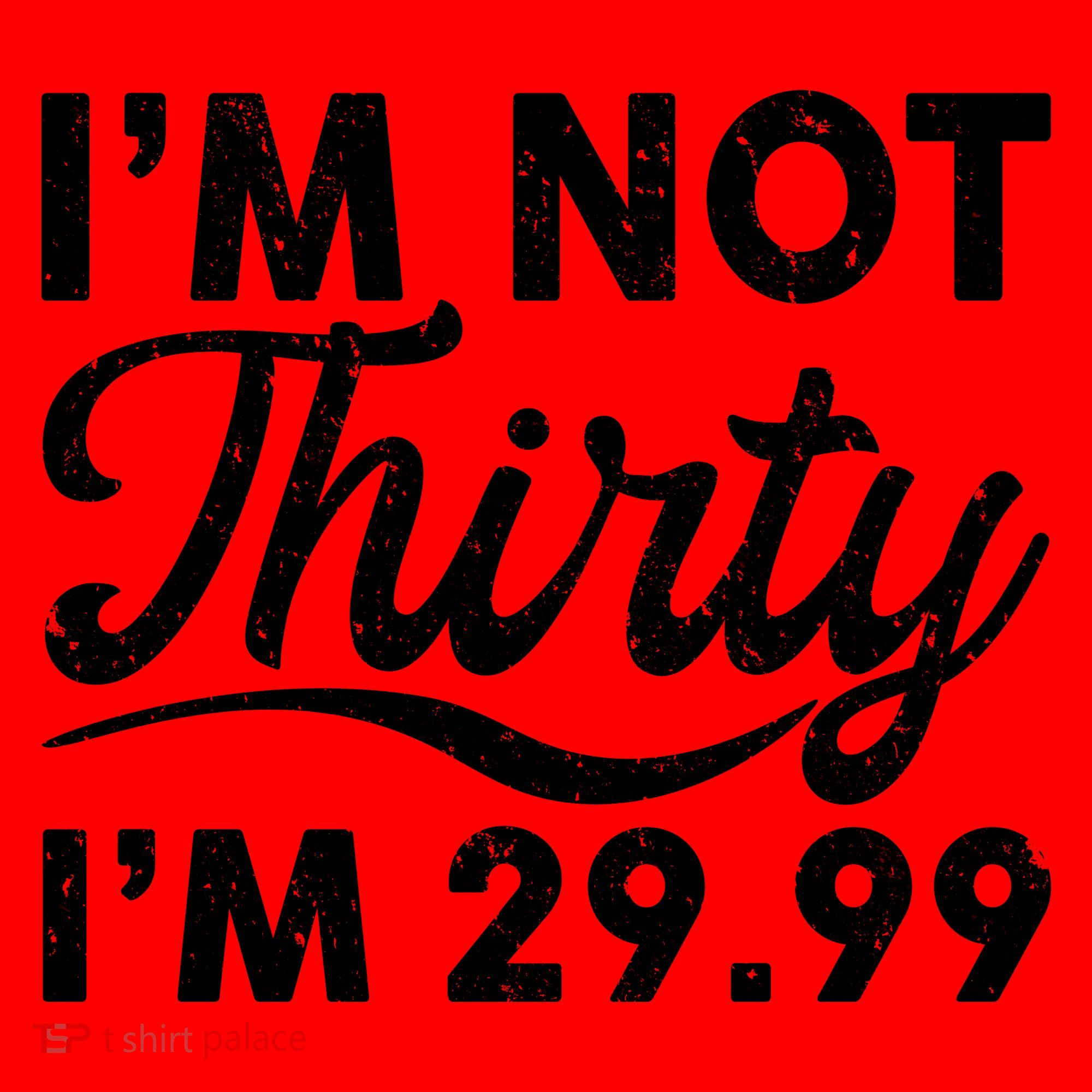 Funny I'm Not Thirty I'm 29.99 Birthday Santa Hat