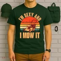 Funny I'm Sexy And I Mow It Vintage T-Shirt thumb 6