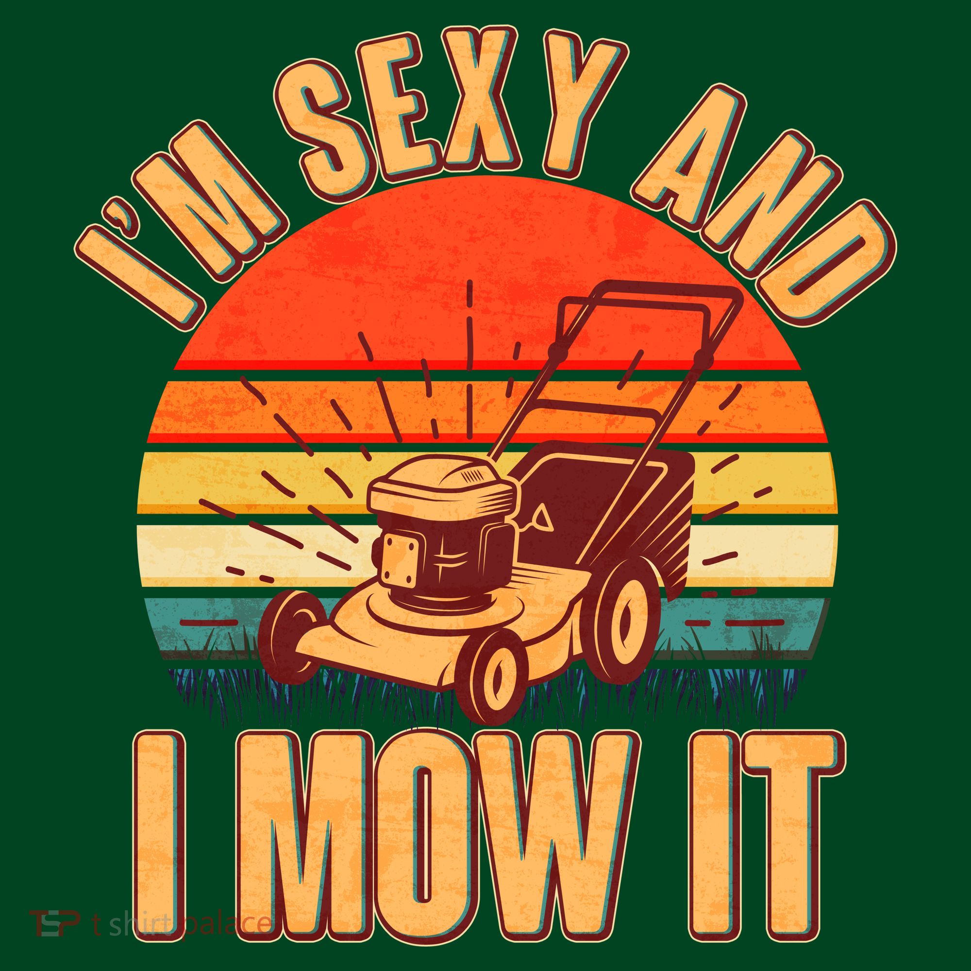 Funny I'm Sexy And I Mow It Vintage T-Shirt
