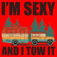 Funny I'm Sexy and I Tow It Santa Hat thumb 1