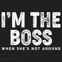 Funny I'm The Boss When She's Not Around Beanie thumb 2