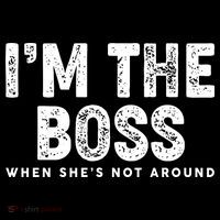 Funny I'm The Boss When She's Not Around Women's Hoodie thumb 2