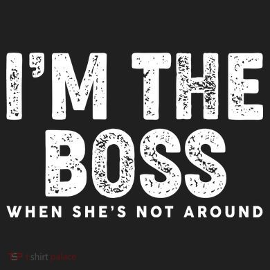 Funny I'm The Boss When She's Not Around 40oz Vacuum Insulated Stainless Steel Travel Tumbler