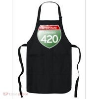 Funny Interstate 420 in the state of Cannabis Marijuana Weed Apron thumb 0