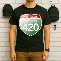 Funny Interstate 420 in the state of Cannabis Marijuana Weed T-Shirt thumb 6
