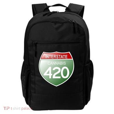 Funny Interstate 420 in the state of Cannabis Marijuana Weed Backpack