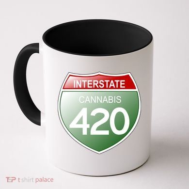 Funny Interstate 420 in the state of Cannabis Marijuana Weed Coffee Mug