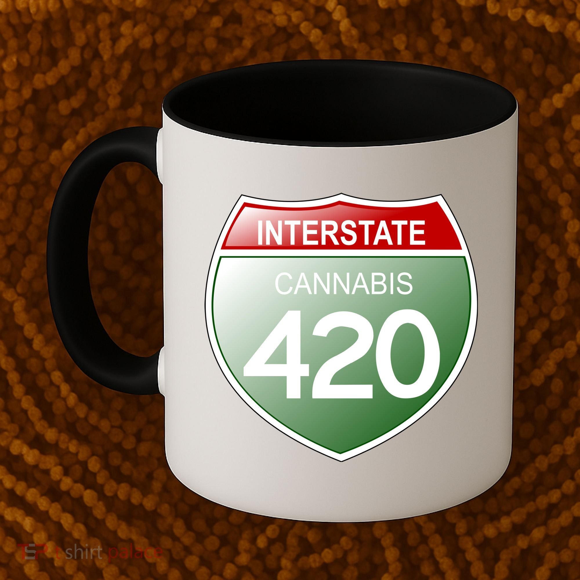 Funny Interstate 420 in the state of Cannabis Marijuana Weed Coffee Mug