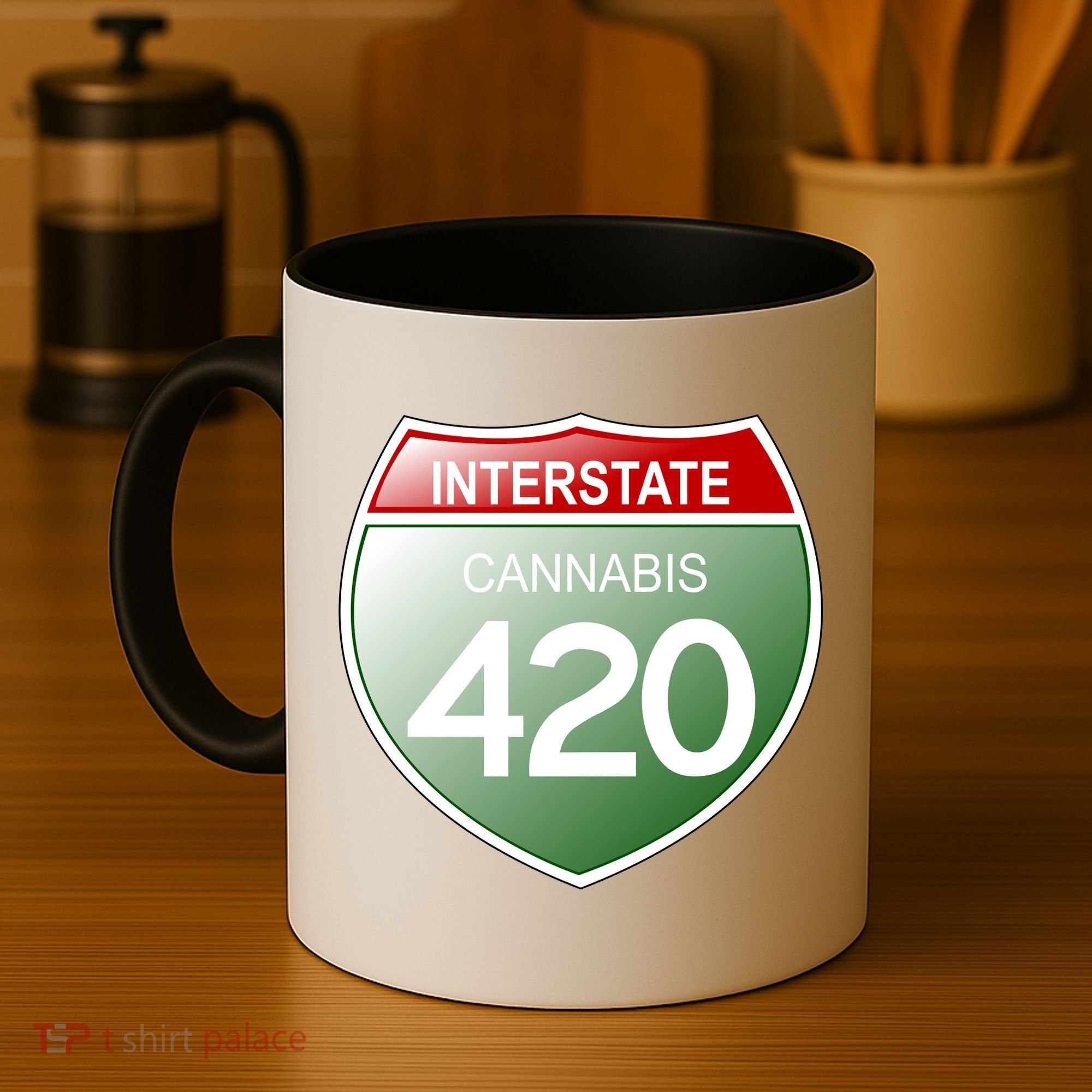 Funny Interstate 420 in the state of Cannabis Marijuana Weed Coffee Mug