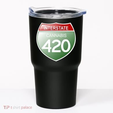 Funny Interstate 420 in the state of Cannabis Marijuana Weed Tumbler