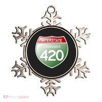 Funny Interstate 420 in the state of Cannabis Marijuana Weed Ornament thumb 0