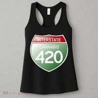 Funny Interstate 420 in the state of Cannabis Marijuana Weed Women's Tank Top thumb 3
