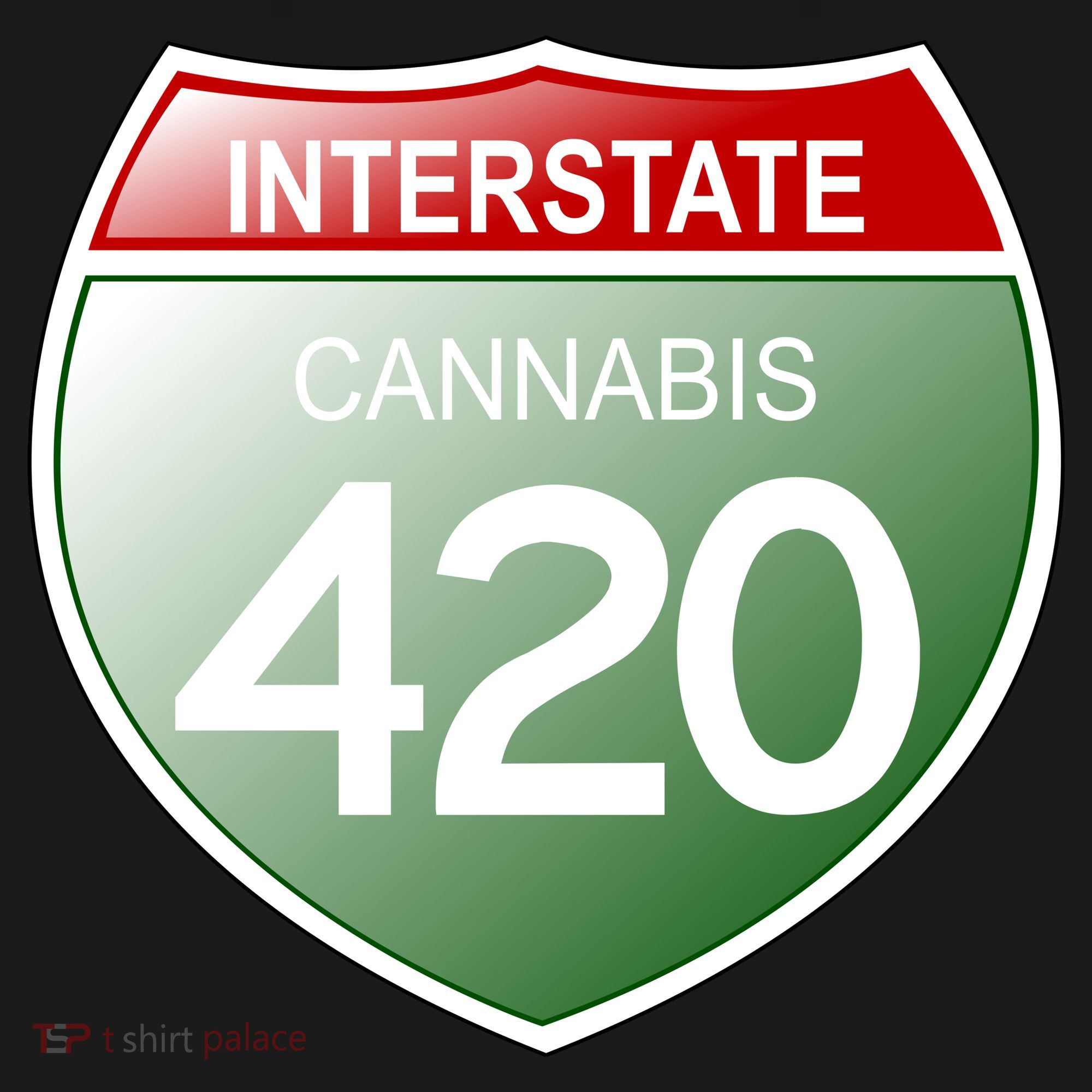 Funny Interstate 420 in the state of Cannabis Marijuana Weed Women's Tank Top