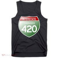 Funny Interstate 420 in the state of Cannabis Marijuana Weed Tank Top thumb 0