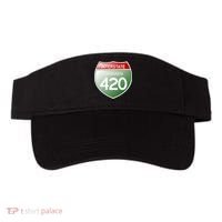 Funny Interstate 420 in the state of Cannabis Marijuana Weed Visor thumb 0