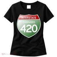 Funny Interstate 420 in the state of Cannabis Marijuana Weed Women's T-Shirt thumb 0