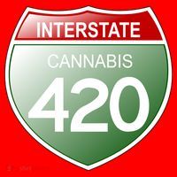 Funny Interstate 420 in the state of Cannabis Marijuana Weed Santa Hat thumb 1