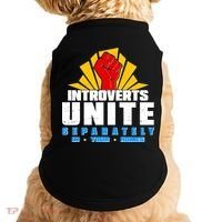 Funny Introverts Unite Separately In Your Homes Doggie Tank thumb 0