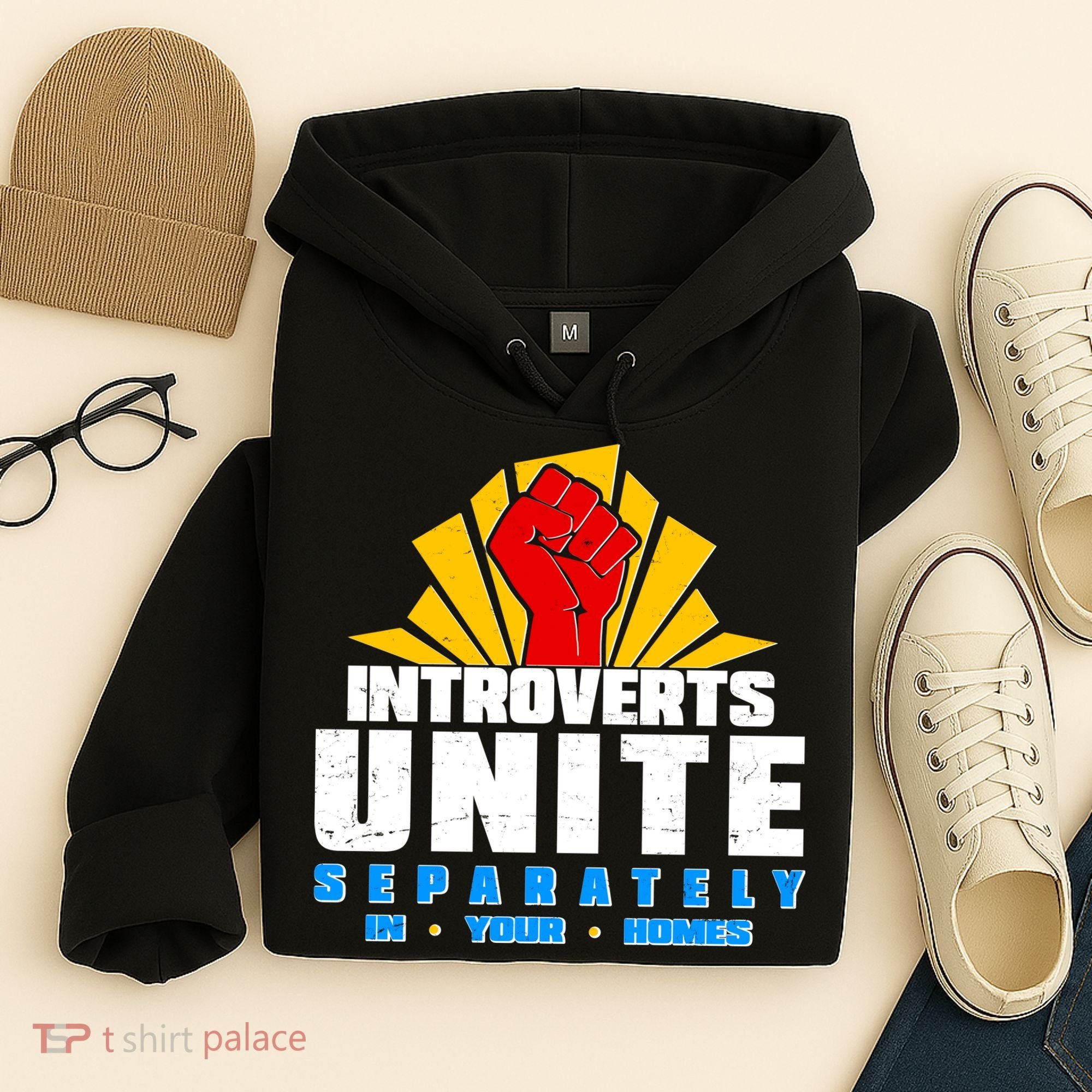 Funny Introverts Unite Separately In Your Homes Hoodie