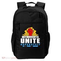 Funny Introverts Unite Separately In Your Homes Backpack thumb 0