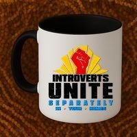 Funny Introverts Unite Separately In Your Homes Coffee Mug thumb 2