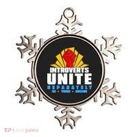 Funny Introverts Unite Separately In Your Homes Ornament thumb 0