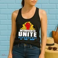 Funny Introverts Unite Separately In Your Homes Women's Tank Top thumb 2