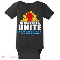 Funny Introverts Unite Separately In Your Homes Baby Bodysuit thumb 0