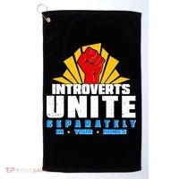 Funny Introverts Unite Separately In Your Homes Golf Towel thumb 0