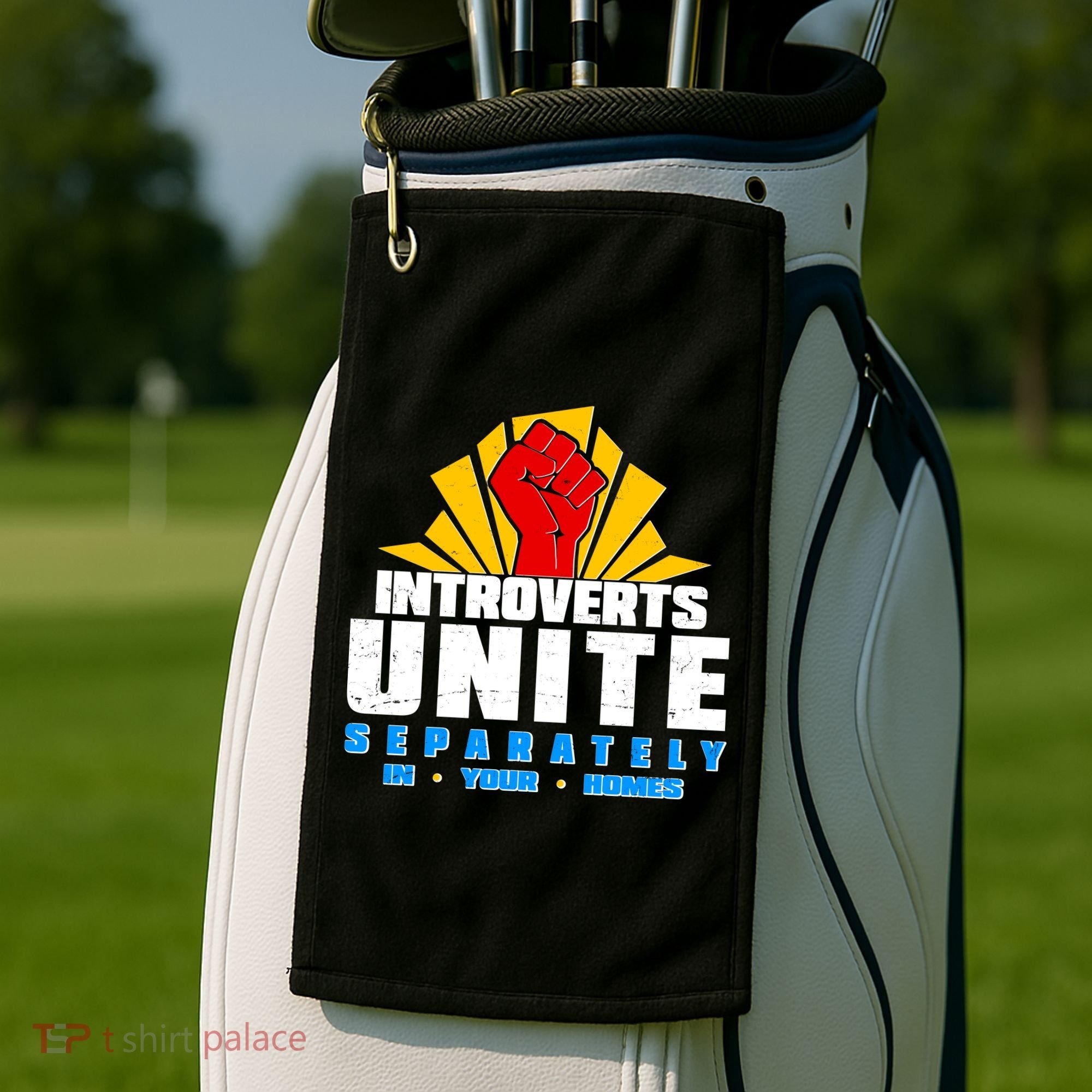 Funny Introverts Unite Separately In Your Homes Golf Towel