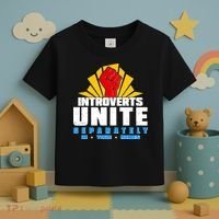 Funny Introverts Unite Separately In Your Homes Toddler T-Shirt thumb 3