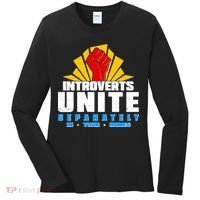 Funny Introverts Unite Separately In Your Homes Women's Long Sleeve Shirt thumb 0