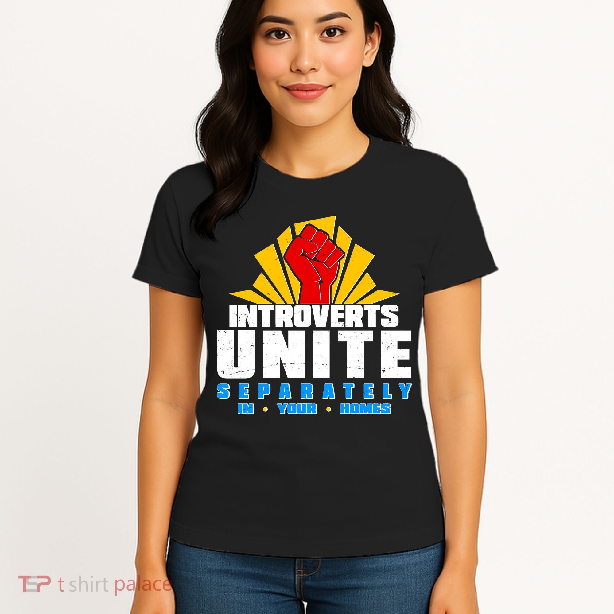 Funny Introverts Unite Separately In Your Homes Women's T-Shirt