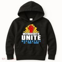 Funny Introverts Unite Separately In Your Homes Kids Hoodie thumb 0
