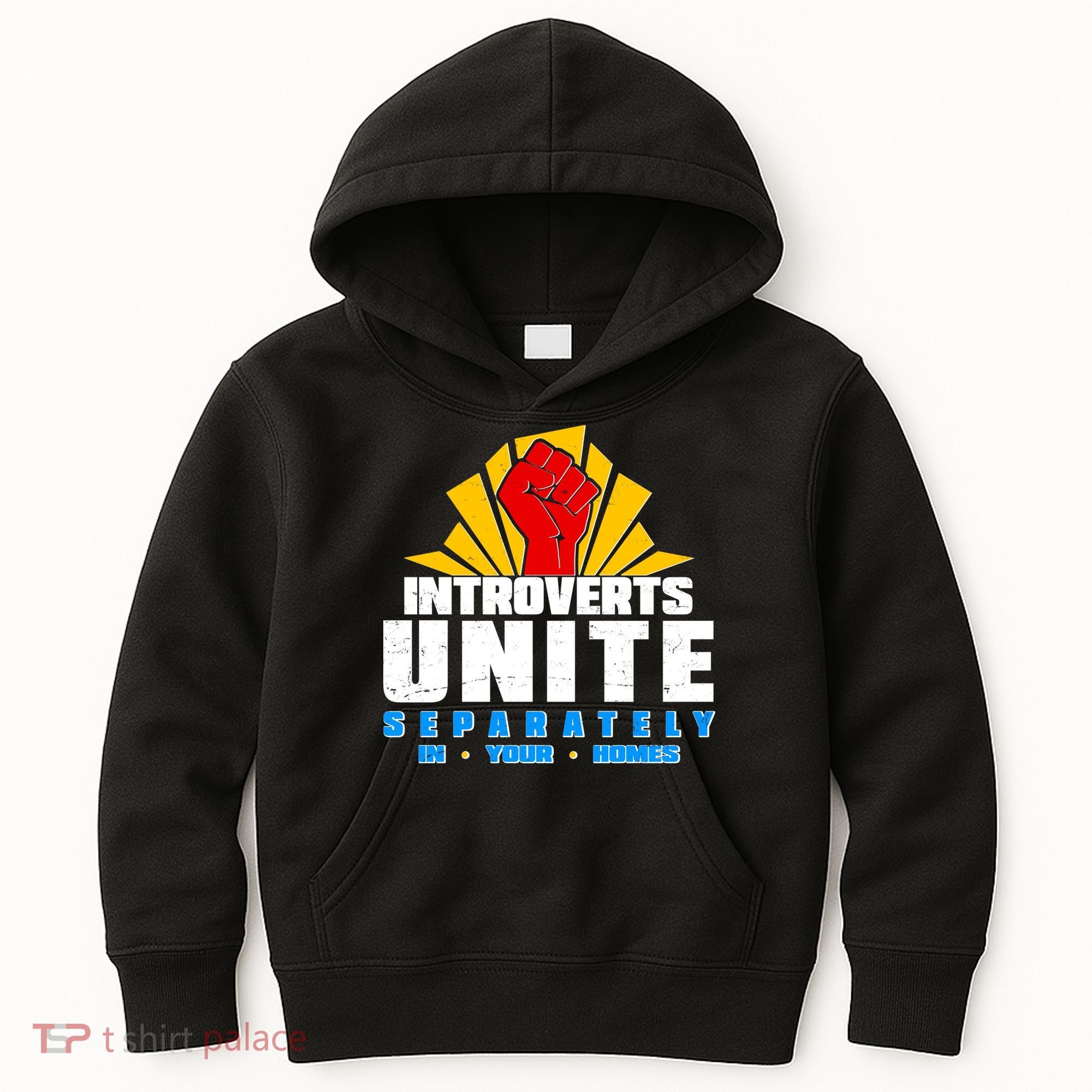 Funny Introverts Unite Separately In Your Homes Kids Hoodie