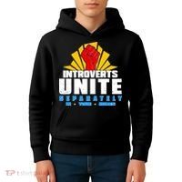 Funny Introverts Unite Separately In Your Homes Kids Hoodie thumb 4