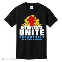 Funny Introverts Unite Separately In Your Homes Kids T-Shirt thumb 0
