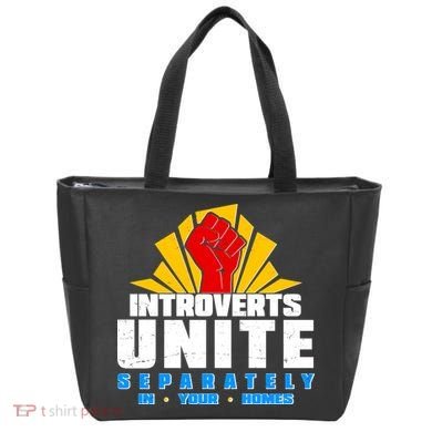 Funny Introverts Unite Separately In Your Homes Tote Bag