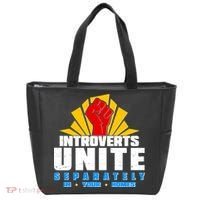 Funny Introverts Unite Separately In Your Homes Tote Bag thumb 0