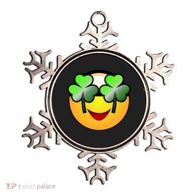 Funny Irish Clover St. Patrick's Day Emoji Ornament