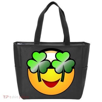 Funny Irish Clover St. Patrick's Day Emoji Bag