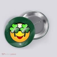 Funny Irish Clover St. Patrick's Day Emoji Button thumb 0