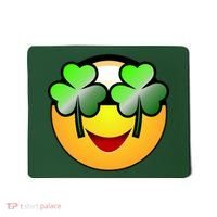 Funny Irish Clover St. Patrick's Day Emoji Mousepad thumb 0