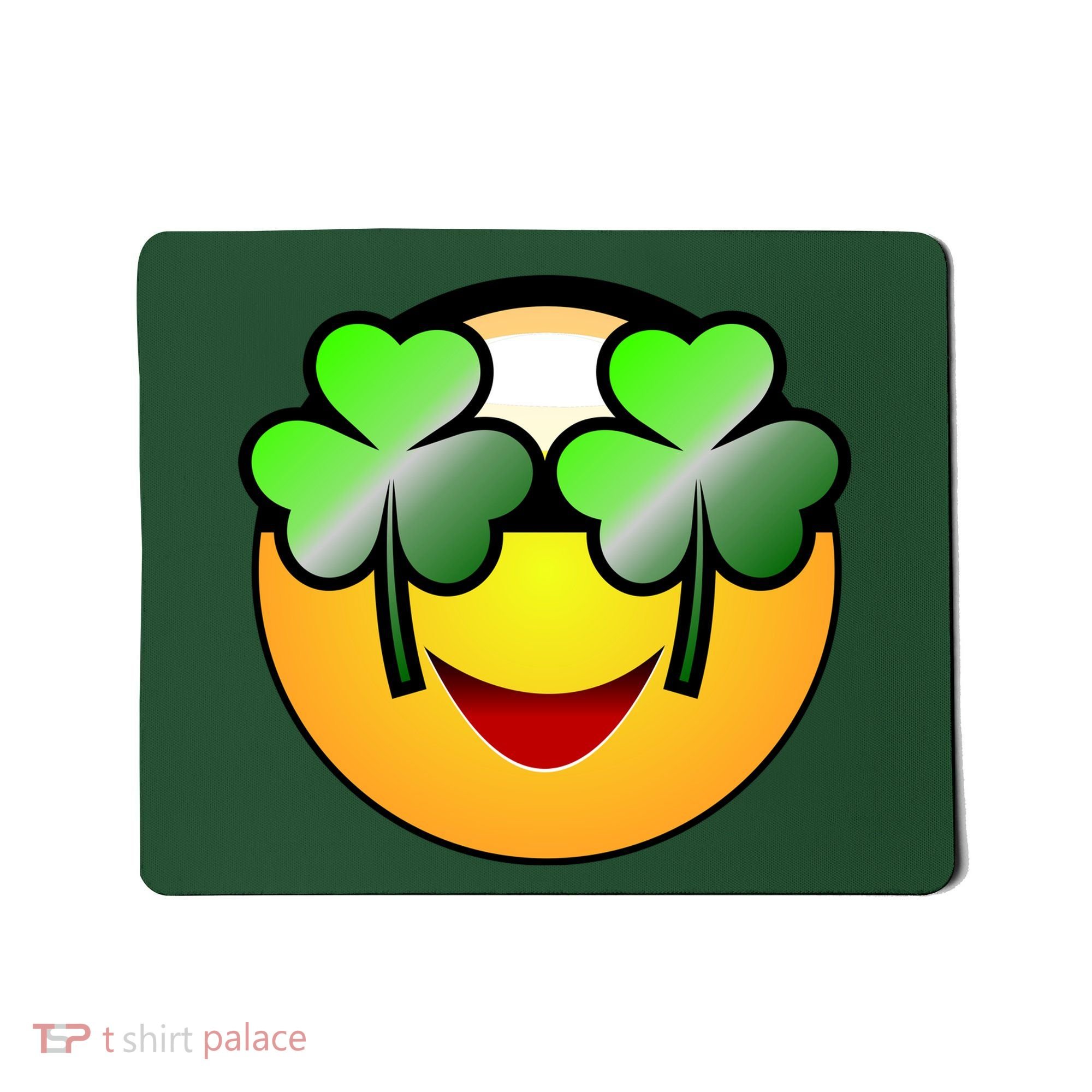 Funny Irish Clover St. Patrick's Day Emoji Mousepad