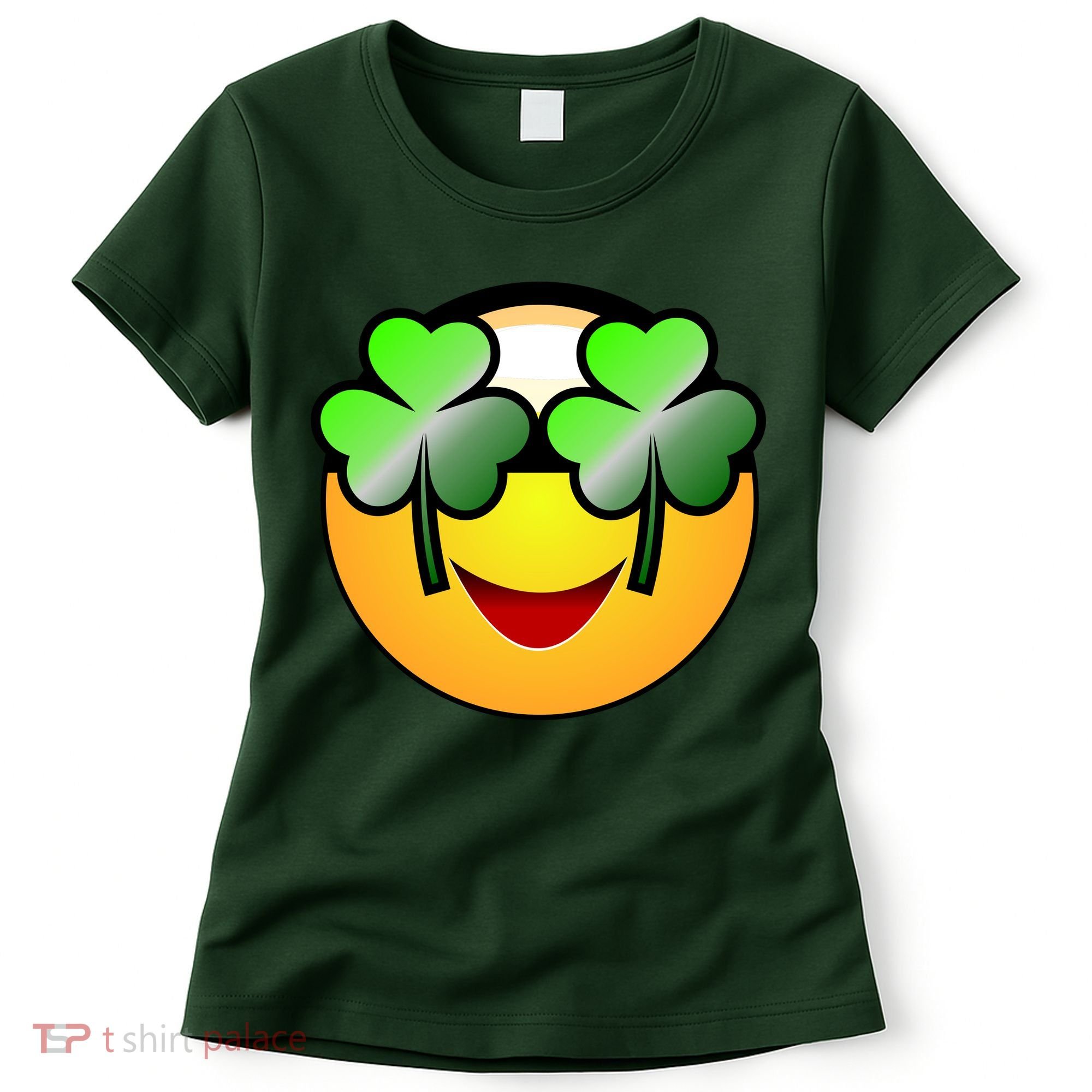 Funny Irish Clover St. Patrick's Day Emoji Women's T-Shirt