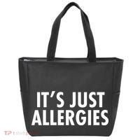 Funny It's Just Allergies Pandemic Tote Bag thumb 0