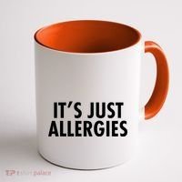 Funny It's Just Allergies Pandemic Coffee Mug thumb 1