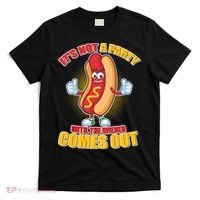 Funny It's Not A Party Until The Wiener Comes Out T-Shirt thumb 0