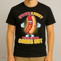 Funny It's Not A Party Until The Wiener Comes Out T-Shirt thumb 3