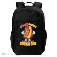 Funny It's Not A Party Until The Wiener Comes Out Backpack thumb 0